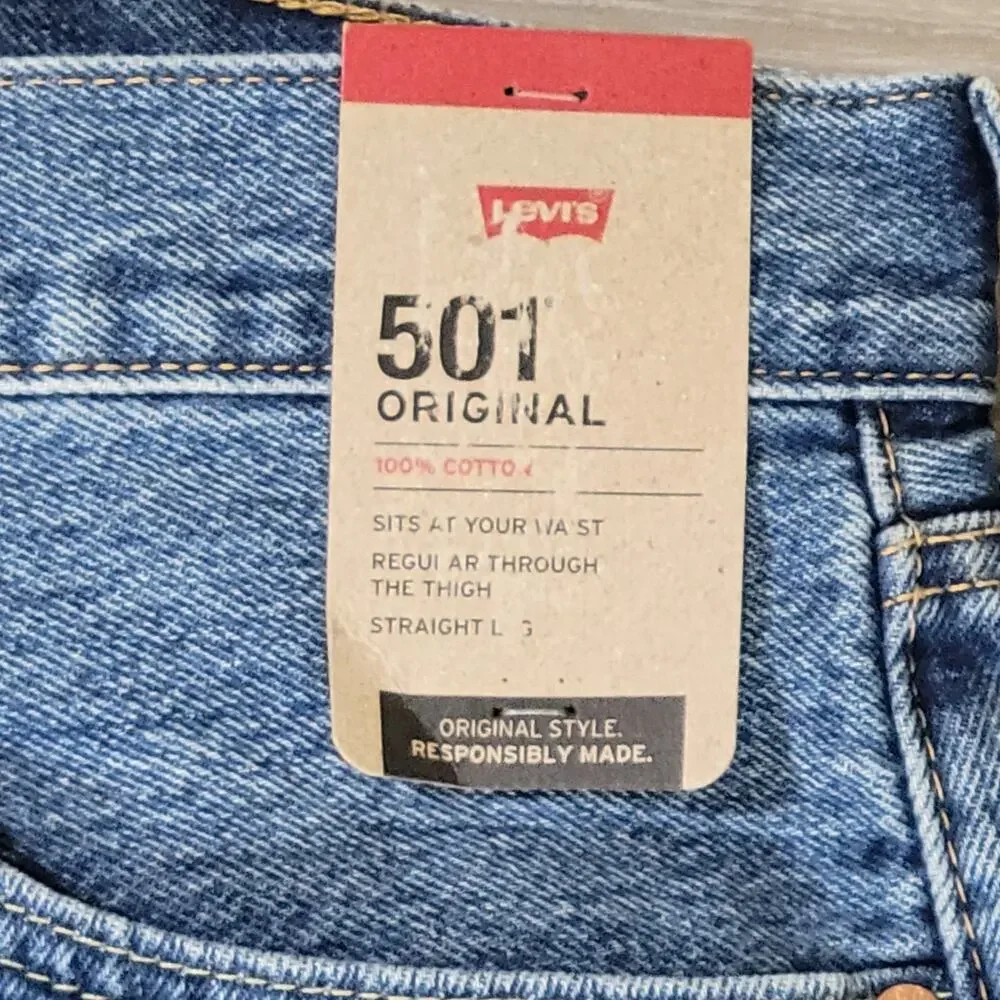 Levi's 501 Jeans Men's 42X30 Light Wash New 005013306